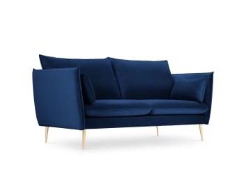 Agate - 2-Sitzer Sofa aus Samt, königsblau