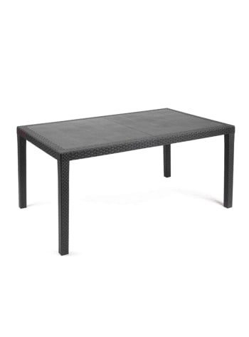 Imola - Table d'extérieur PVC anthracite 138x78h72