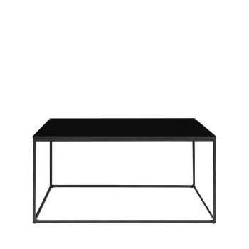 VITA - Table basse en métal et bois noir