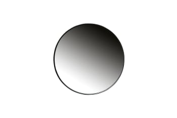 Doutzen - Espejo redondo de metal negro