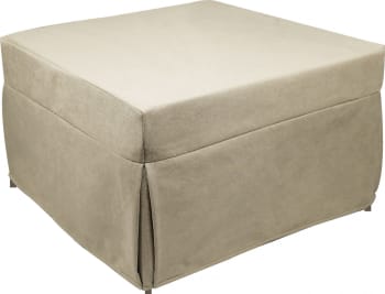 Pouf in tessuto beige 80x78 cm