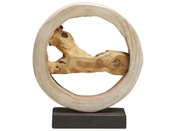 Ocampo - Figurine décorative en bois clair 34 cm