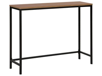 Tulia - Table console imitation bois foncé