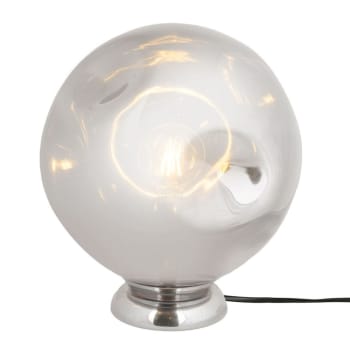 Boule déco LED en verre marron D20