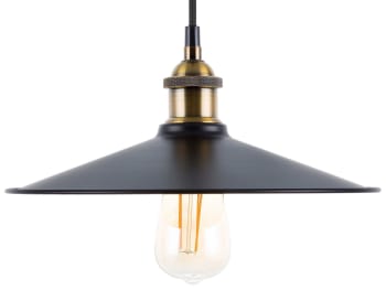 Swift - Lampe suspension noir et doré