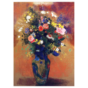 Tableau impression sur toile - Vase de Fleurs Odilon Redon 50x70cm