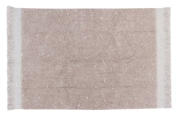 Cotton woods - Tapis coton lavable lin 140x200cm