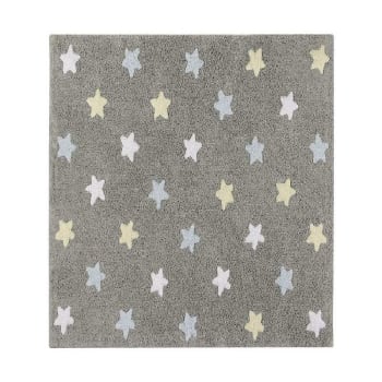 ÉTOILES - Alfombra de algodón con estrella - multicolor - 120 x 160