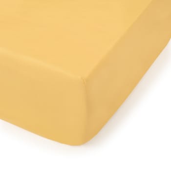 BESTO - Bajera algodón orgánico amarillo 150x200 (Cama 150-160)
