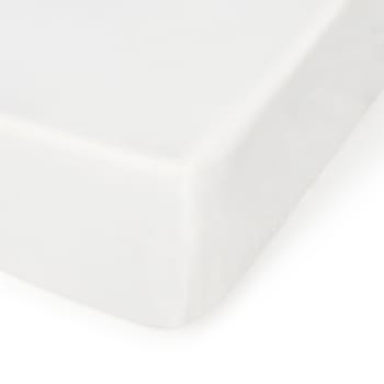 BESTO - Bajera ajustable algodón orgánico blanco 70x140