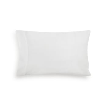 BESTO - Funda almohada algodón orgánico blanco 35x60