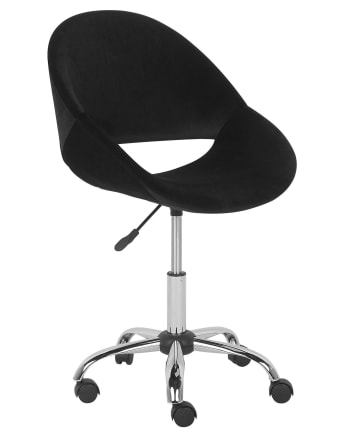 FurnitureR Sedia Da Scrivania Girevole Con Schienale Forato - Altezza Regolabile, Senza Braccioli, Design Compatto Per Studio, Camera Da Letto, Ufficio, Nero - 5