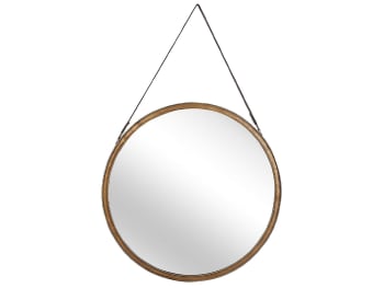 Autun - Miroir en métal doré 60x60