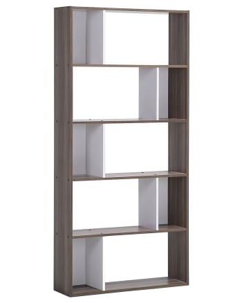 Libreria a 6 ripiani effetto legno acero 80x25h192 cm LUCIO