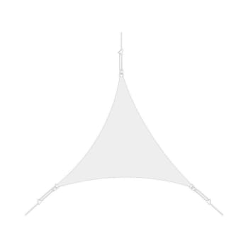 Voile d'ombrage triangle 3 x 3 x 3m blanc