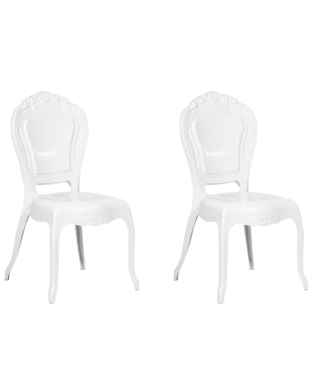 Vermont - Conjunto de 2 sillas de comedor blancas