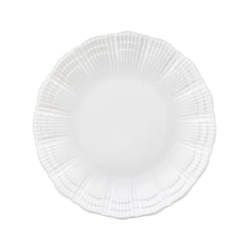 Corail blanc - 6er Set Dessertteller aus Porzellan, Weiß