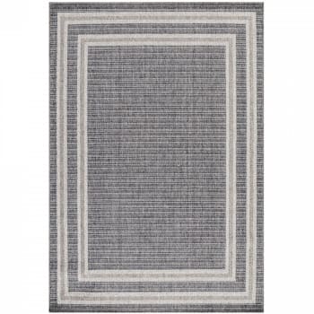 Tapis extérieur carré au motif rayé - acapulco - 200x200cm - bleu -  Conforama