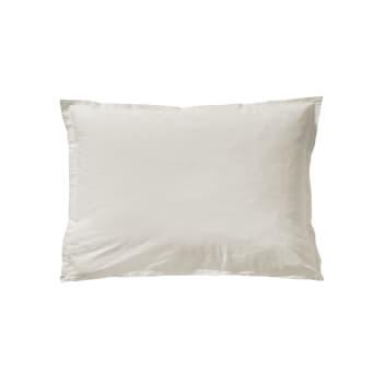 SOFT LINE - Taie d'oreiller en coton lavé beige 50x70