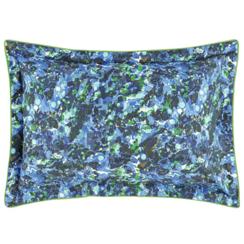 DELAHAYE - Taie d'oreiller en percale de coton bleu 50x75