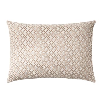 MIRAGE - Housse de coussin en coton tissé beige 40x60