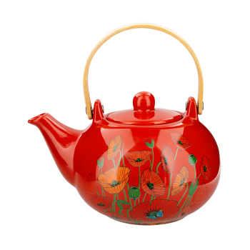 MATINAL TEA - Asiatische Teekanne  - Coquelicots - grès - 13 x 21 x 15 cm