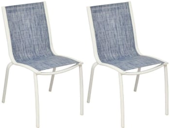 Chaise aluminium textilène linea (lot de 2) jeans