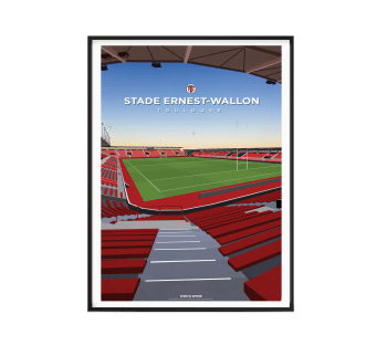 ST - Affiche Rugby Stade Toulousain - Stade Ernest-Wallon 30 x 40 cm