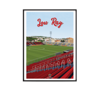 OGCN - Affiche Football OGC Nice - Stade du Ray 30 x 40 cm