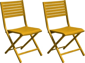 Chaises pliantes en aluminium (Lot de 2) tournesol