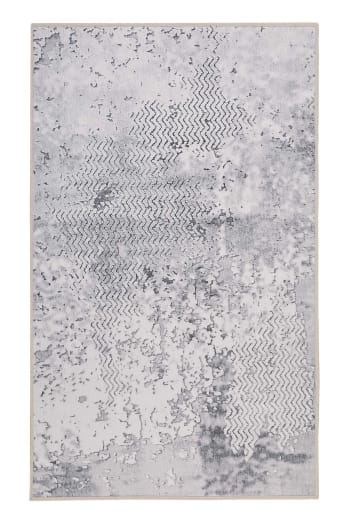 Room 9 - Grauer rutschfester Badteppich mit Vintage-Muster 70x120