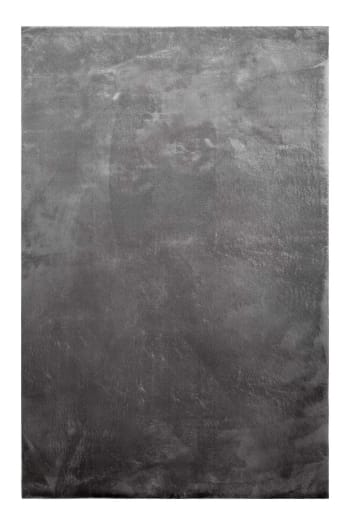 Lago - Tapis tufté mèches rases gris anthracite 160x225