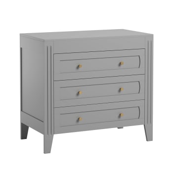 Milenne - Commode 3 tiroirs gris