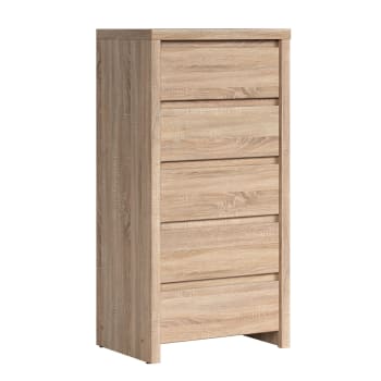 Sinfonier De Noche Magnus 4 Cajones, Madera Maciza, 40 Cm (Ancho) 40 Cm