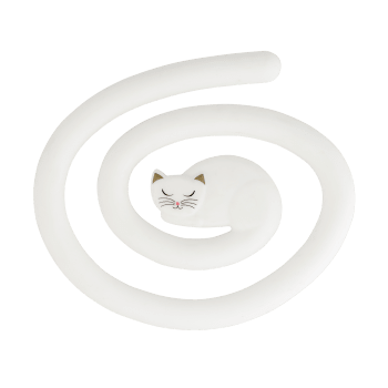 MIAHOT - Topfuntersetzer  - White Cat - silicone - 17 x 14 x 1 cm
