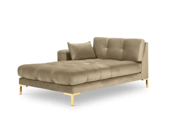 Mamaia - Chaise longue sinistra in velluto, beige