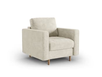 Gobi - Sessel aus strukturiertem Stoff, beige