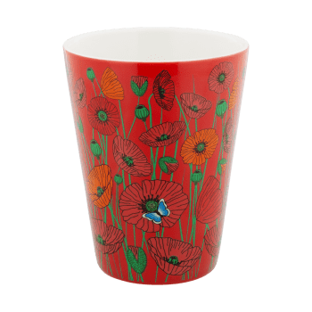 Tazza in melamina media, verde salvia - stampa Dinosaurs
