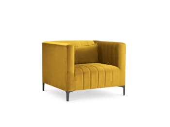 Annite - Sessel aus Samt, gelb