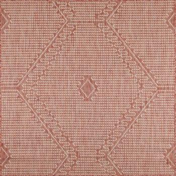 Tapis avec ornement floral rose - 200x200 SAMBA