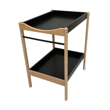 MARGOT - Table à langer  bicolore noir - 72x90x55 cm