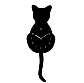 DANCING CLOCK - Horloge chat 15,5x3,5x43,5cm