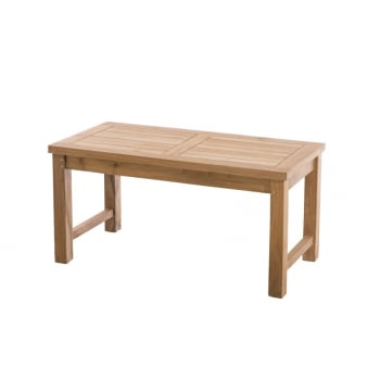 Harris - Mesa de centro de jardín de madera de teca de 90x45 cm