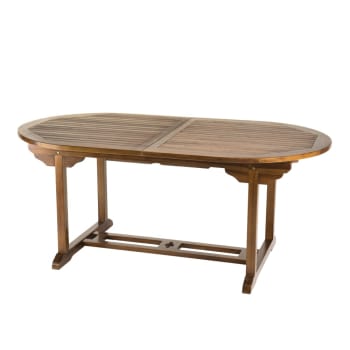 Ausziehbarer Gartentisch aus Teakholz für 8/10 Personen L 240 cm Harris