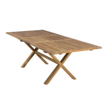 Harris - Mesa extensible de jardín de madera de teca 8/10 personas de 240 cm
