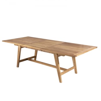 Harris - Mesa extensible de jardín de madera de teca 8/10 personas ancho 240 cm
