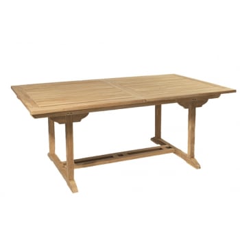 Ausziehbarer Gartentisch aus Teakholz für 8/10 Personen L 240 cm Harris