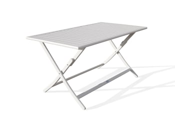 Marius - Mesa de jardín plegable de aluminio gris