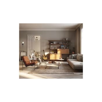 Applique Murale Alpinaluz Abat-Jour Boule Verre Opale - Douille E27 Dorée - Moderne Pour Salon/Chambre - 40W Max