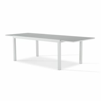 TOKYO - Table de jardin en aluminium blanc 260/180×100 cm